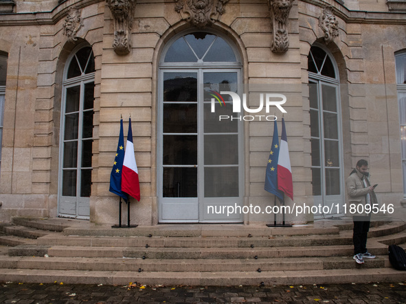 The Hotel de Matignon hosts meetings between Prime Minister Michel Barnier and the leaders of the opposition groups in Parliament in Paris,...