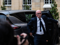 The leader of the right-wing Union of Republican Right - UDR, Eric Ciotti, is at the Hotel de Matignon for a meeting with Prime Minister Mic...