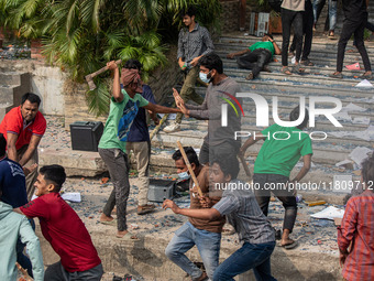 At least 50 people are injured in clashes among the students of Kabi Nazrul College, Suhrawardy College, and Dr. Mahbubur Rahman Molla Colle...