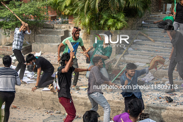 At least 50 people are injured in clashes among the students of Kabi Nazrul College, Suhrawardy College, and Dr. Mahbubur Rahman Molla Colle...