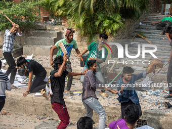 At least 50 people are injured in clashes among the students of Kabi Nazrul College, Suhrawardy College, and Dr. Mahbubur Rahman Molla Colle...