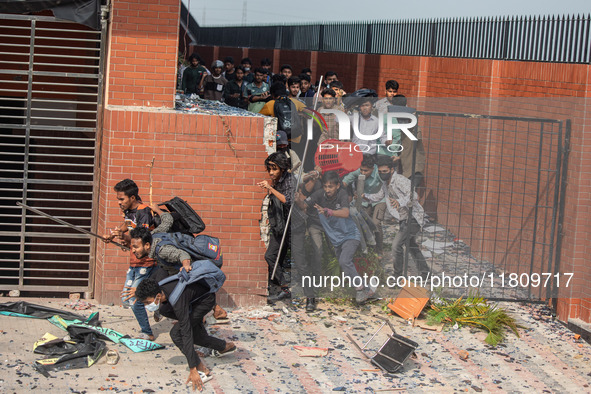 At least 50 people are injured in clashes among the students of Kabi Nazrul College, Suhrawardy College, and Dr. Mahbubur Rahman Molla Colle...