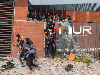 At least 50 people are injured in clashes among the students of Kabi Nazrul College, Suhrawardy College, and Dr. Mahbubur Rahman Molla Colle...