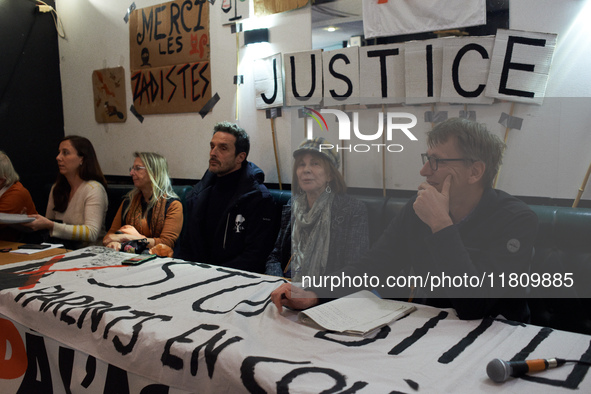 People gather in Toulouse, France, on November 25, 2024, as plaintiffs (LVEL, Attac, Amis de la Terre, D'Ingrando, etc.) against the planned...