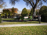 The official White House Christmas Tree arrives in Washington, DC, on November 25, 2024, and is received by First Lady Jill Biden. Here are...