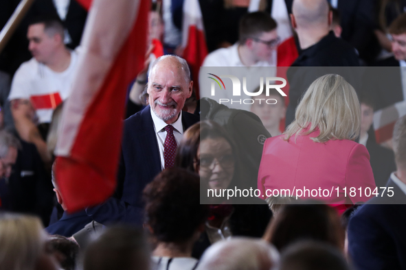 MP Antoni Macierewicz attends the Law and Justice party convention at the 'Sokol' in Krakow, Poland, on November 24, 2024. During the conven...