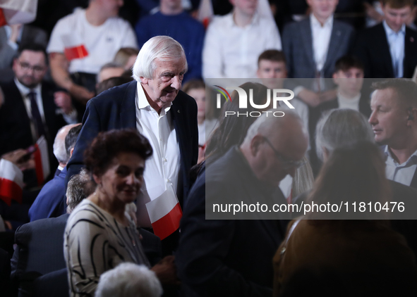 MP Ryszard Terlecki attends the Law and Justice party convention at the 'Sokol' in Krakow, Poland, on November 24, 2024. The Law and Justice...