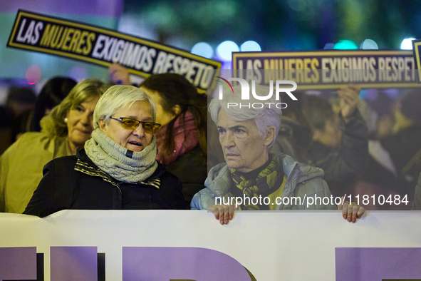 A feminist demonstration takes place in Madrid, Spain, on November 25, 2024. 