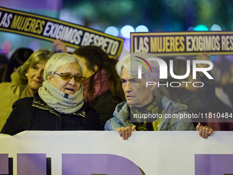 A feminist demonstration takes place in Madrid, Spain, on November 25, 2024. (