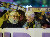 A feminist demonstration takes place in Madrid, Spain, on November 25, 2024. (