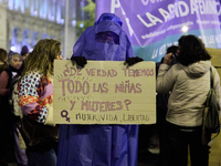 A feminist demonstration takes place in Madrid, Spain, on November 25, 2024. (