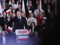 In Krakow, Poland, on November 24, 2024, the newly presented presidential candidate, Polish historian and president of the Institute of Nati...