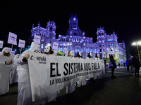 A feminist demonstration takes place in Madrid, Spain, on November 25, 2024. (