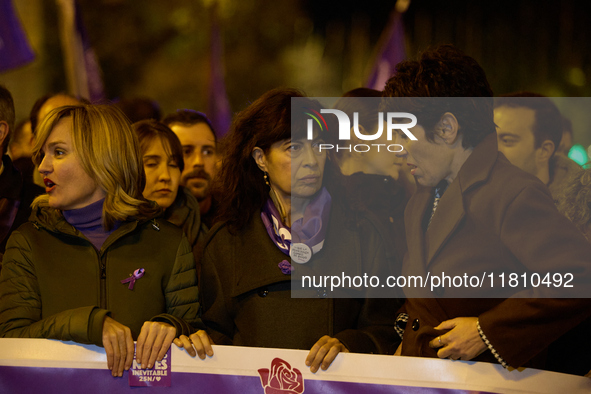 A feminist demonstration takes place in Madrid, Spain, on November 25, 2024. 