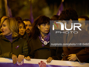 A feminist demonstration takes place in Madrid, Spain, on November 25, 2024. (