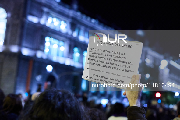 A feminist demonstration takes place in Madrid, Spain, on November 25, 2024. 