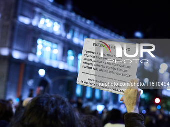 A feminist demonstration takes place in Madrid, Spain, on November 25, 2024. (