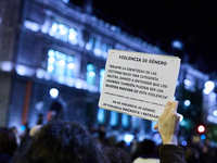 A feminist demonstration takes place in Madrid, Spain, on November 25, 2024. (