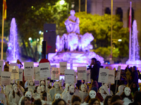 A feminist demonstration takes place in Madrid, Spain, on November 25, 2024. (