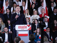 In Krakow, Poland, on November 24, 2024, the newly presented presidential candidate, Polish historian and president of the Institute of Nati...