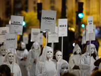 A feminist demonstration takes place in Madrid, Spain, on November 25, 2024. (