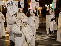 A feminist demonstration takes place in Madrid, Spain, on November 25, 2024. (