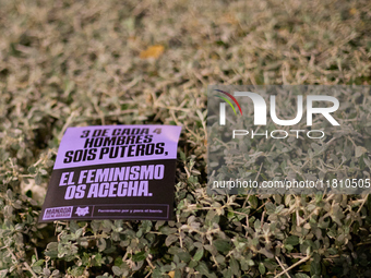 A feminist demonstration takes place in Madrid, Spain, on November 25, 2024. (