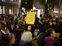 A feminist demonstration takes place in Madrid, Spain, on November 25, 2024. (