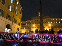 Participants gather for the demonstration on the occasion of the International Day for the Elimination of Violence against Women outside Mon...