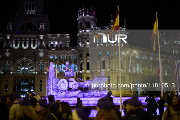 A feminist demonstration takes place in Madrid, Spain, on November 25, 2024. 