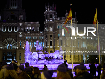 A feminist demonstration takes place in Madrid, Spain, on November 25, 2024. (