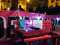 Participants gather for the demonstration on the occasion of the International Day for the Elimination of Violence against Women outside Mon...