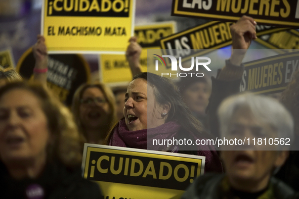 International Day for the Elimination of Violence against Women takes place in Madrid, Spain, on November 25, 2024. 