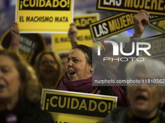 International Day for the Elimination of Violence against Women takes place in Madrid, Spain, on November 25, 2024. (