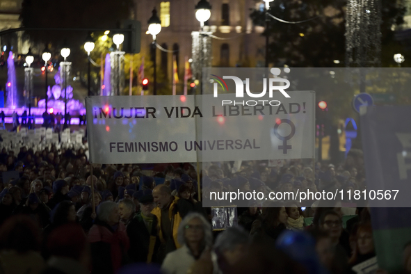 International Day for the Elimination of Violence against Women takes place in Madrid, Spain, on November 25, 2024. 