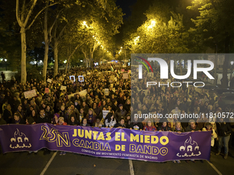 International Day for the Elimination of Violence against Women takes place in Madrid, Spain, on November 25, 2024. (