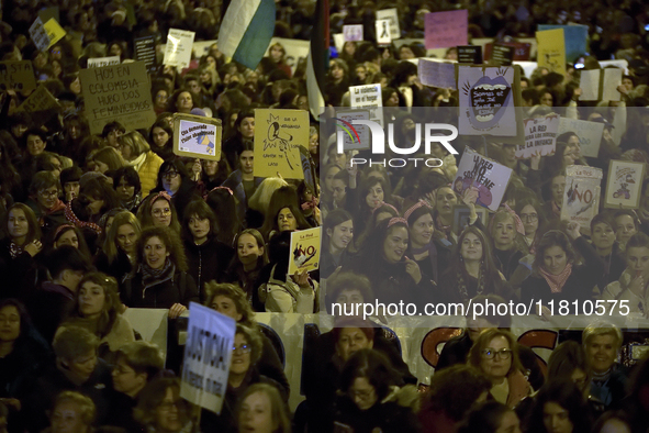 International Day for the Elimination of Violence against Women takes place in Madrid, Spain, on November 25, 2024. 