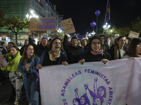 The demonstration for the International Day for the Elimination of Violence against Women takes place in the streets of Santander, Spain, on...