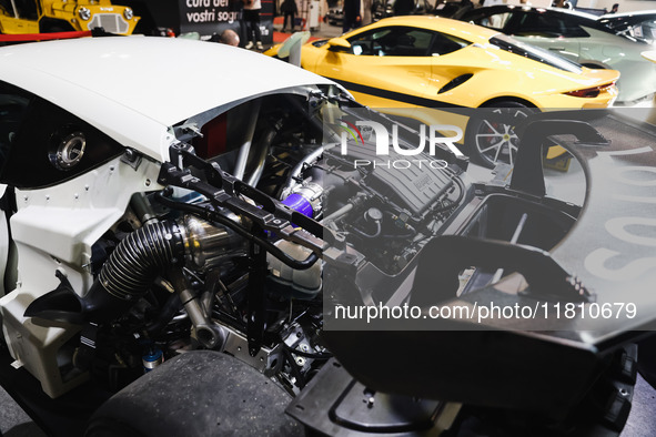 A car is on display during the Milano AutoClassica fair at Rho Fieramilano in Milan, Italy, on November 17, 2024. 