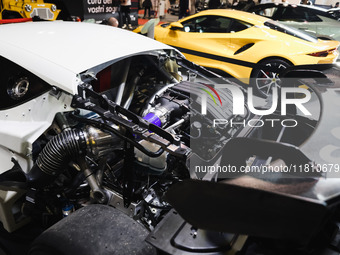 A car is on display during the Milano AutoClassica fair at Rho Fieramilano in Milan, Italy, on November 17, 2024. (