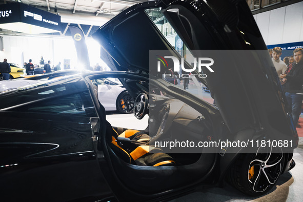 A car is on display during the Milano AutoClassica fair at Rho Fieramilano in Milan, Italy, on November 17, 2024. 