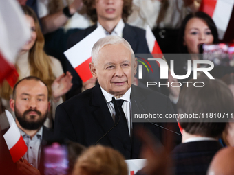 Law and Justice party leader Jaroslaw Kaczynski during the convention in Krakow, Poland on November 24, 2024. The biggest Polish opposition...