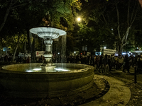 Thousands of people take to the streets of Madrid, Spain, on November 25, 2024, during the demonstration organized by the 8M Commission on t...