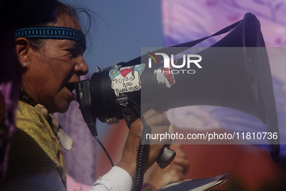 Mothers, relatives of missing persons and victims of femicide, feminist groups, and various organizations protest in various streets of Mexi...