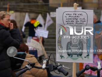 A poignant moment occurs during a demonstration for the rights of people with disabilities in Munich, Germany, on October 25, 2024. The Disa...