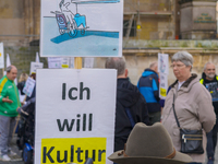 A poignant moment occurs during a demonstration for the rights of people with disabilities in Munich, Germany, on October 25, 2024. The even...