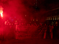 During the International Day for the Elimination of Violence Against Women, people march in a protest organized by ''Non una di meno'' and o...