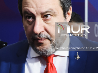 Matteo Salvini attends the 41st ANCI Annual Assembly at Lingotto Fiere in Turin, Italy, on December 22, 2024 (