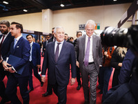 Antonio Tajani and Paolo Zangrillo attend the 41st ANCI Annual Assembly at Lingotto Fiere in Turin, Italy, on December 22, 2024 (