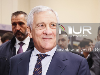 Antonio Tajani attends the 41st ANCI Annual Assembly at Lingotto Fiere in Turin, Italy, on December 22, 2024 (